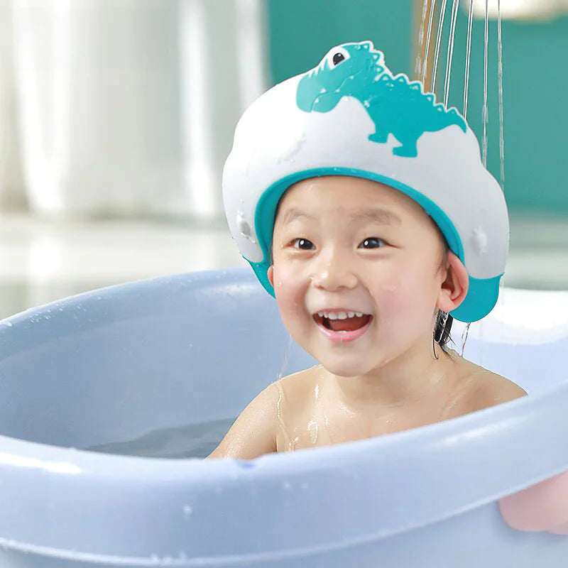 Adjustable Waterproof Silicone Kids Bath Cap with Ears