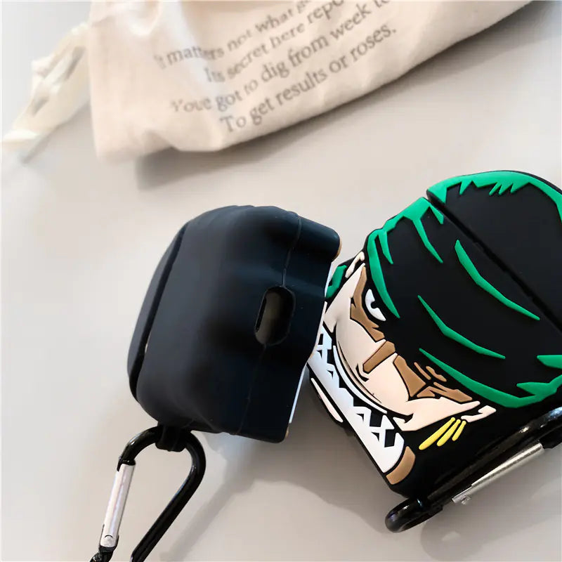 Creative Cartoon Case for AirPods - One Piece Zoro Design