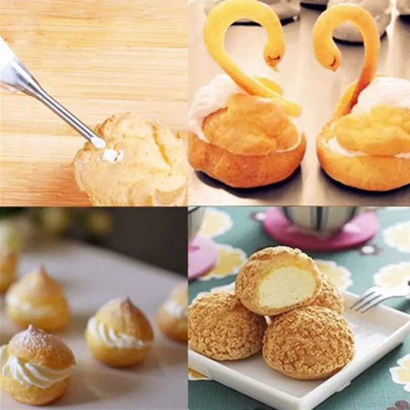 Pointed Puff Mouth Framed Cream Puff Pastry