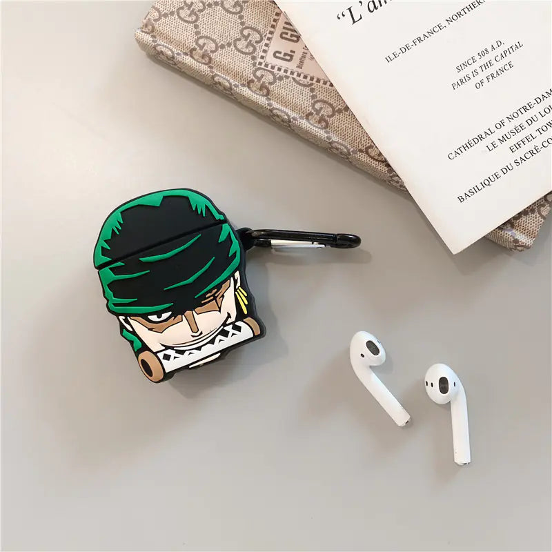 Creative Cartoon Case for AirPods - One Piece Zoro Design