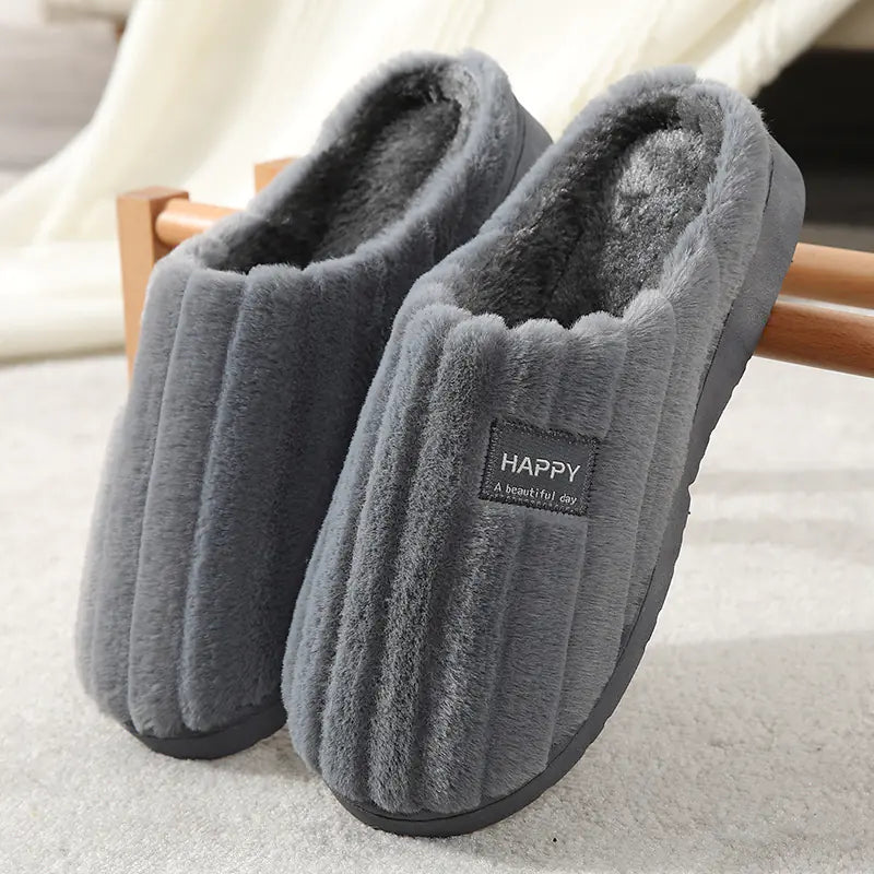 Cozy Cotton Plush Slippers for Home Use
