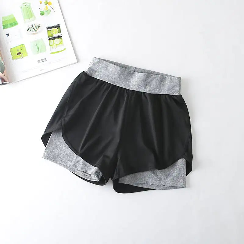 Quick-Drying High-Waist Sports Shorts for Active Wear